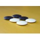 Plastic Go stones 6mm - Japanese Cut.