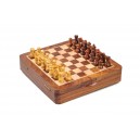 Magnetic Rosewood Chess & Backgammon Set 25cm